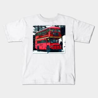 London Bus bywhacky Kids T-Shirt